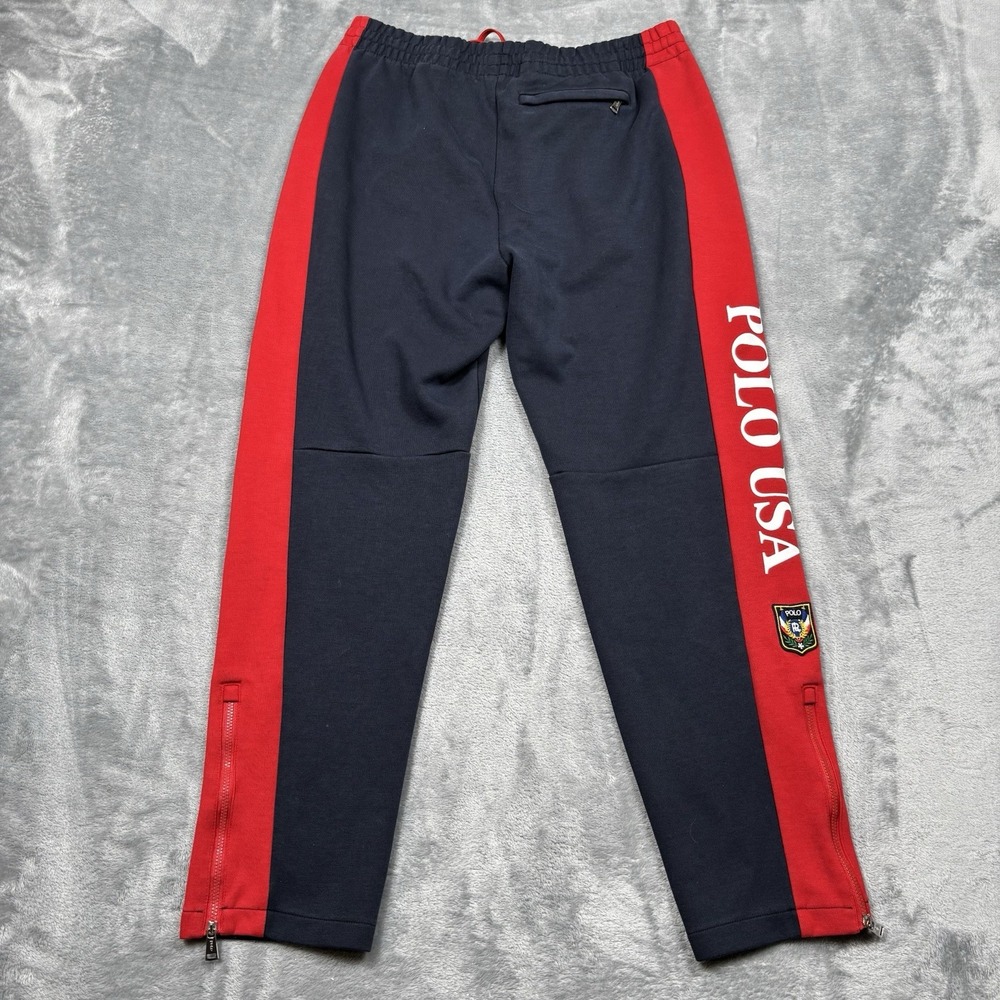 Polo Ralph Lauren Double Knit Drawstring Sweatpants Jogger Polo USA Crest Medium